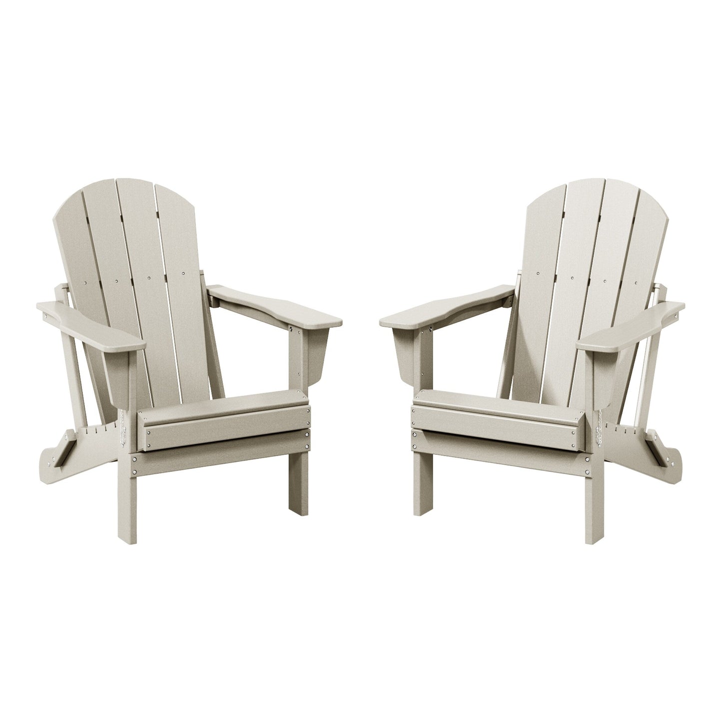 Chaises pliantes Adirondack Polytrends Laguna résistantes aux intempéries (lot de 2)