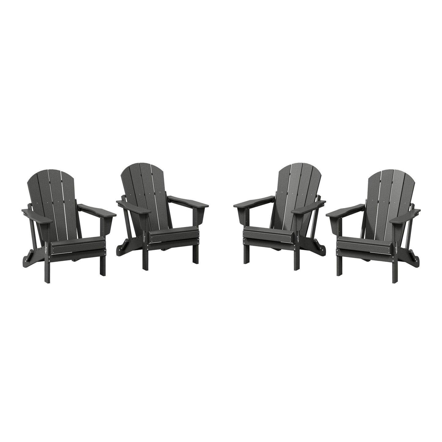 Chaises pliantes Adirondack Polytrends Laguna résistantes aux intempéries (lot de 4)