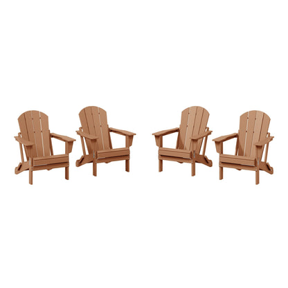 Chaises pliantes Adirondack Polytrends Laguna résistantes aux intempéries (lot de 4)