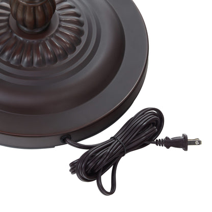 Lampadaire à 3 lumières en verre teinté et résine River of Goods Allistar, 64 pouces de hauteur, éclairage vers le bas - 20 L x 20 l x 64 H