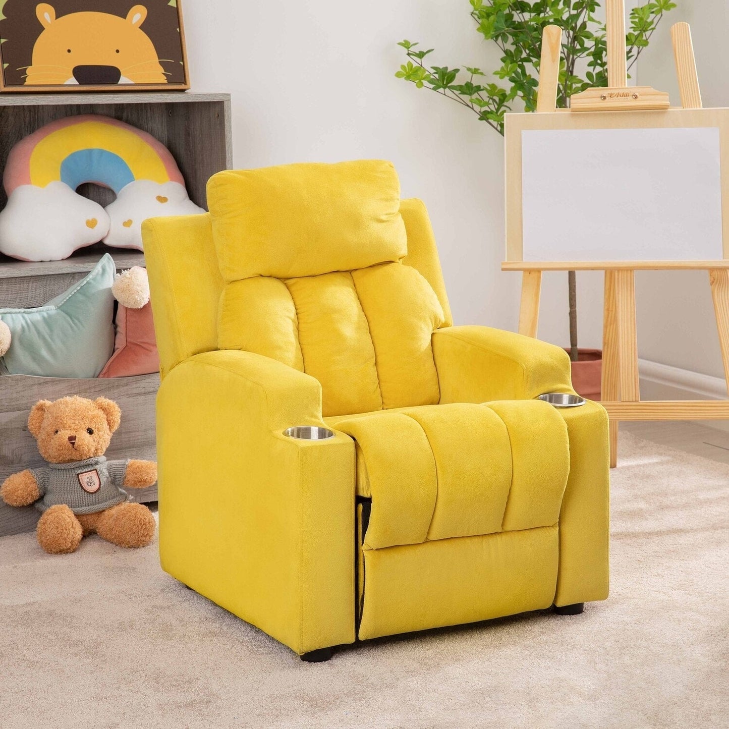 Sièges magiques pour princesses super-héros, fauteuil inclinable super luxueux pour enfants avec repose-pieds, appui-tête et 2 porte-gobelets