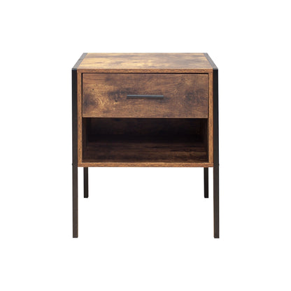 Table de chevet de style industriel (ensemble de 2)