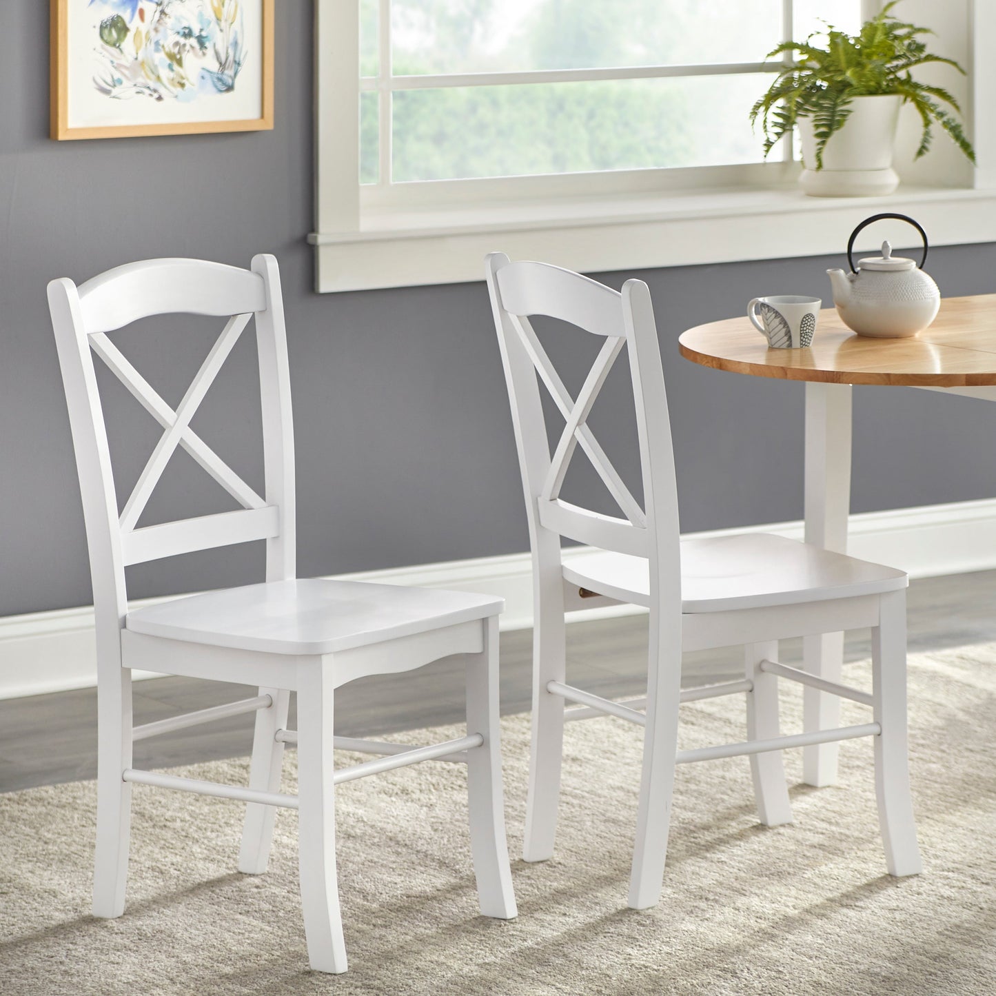 Chaises de salle à manger de style cottage de campagne Simple Living (lot de 2)