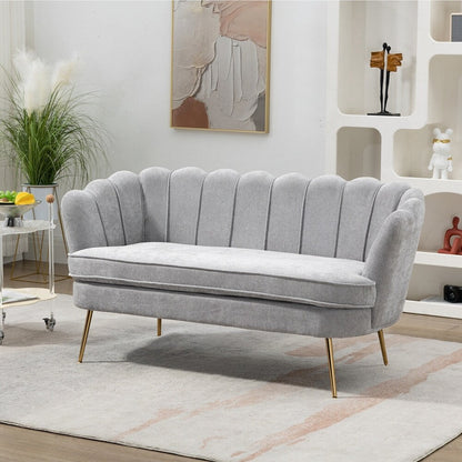 Petit canapé deux places Mini Room avec pieds en métal doré - 2 places