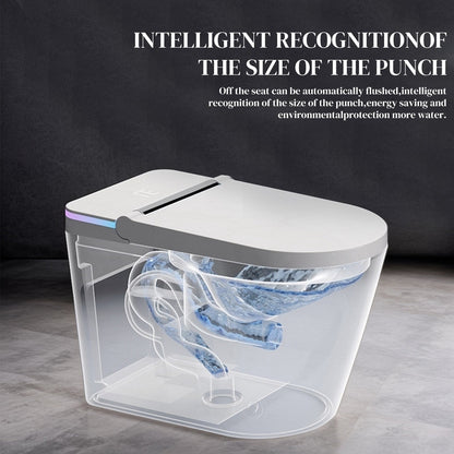 Toilettes intelligentes, toilettes bidet monobloc pour salles de bains, toilettes allongées modernes avec eau chaude, double chasse d'eau automatique, fonctionnement par capteur de pied