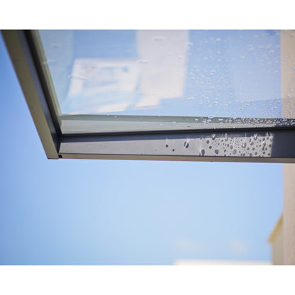 Auvent de porte et de fenêtre transparent gris Sophia de 3 pi