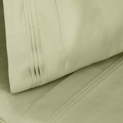Parure de draps en coton égyptien de qualité supérieure 1000 fils au pouce carré, à poches profondes et à motif uni