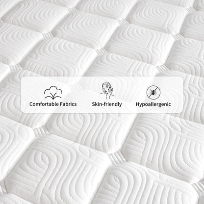 Matelas à ressorts SweDrea 12 po mi-ferme pour soulager les maux de dos et rafraîchir, certifié CertiPUR-US, SGS et OEKO-TEX.