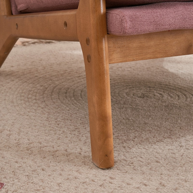 Chaise d'appoint rembourrée de style moderne du milieu du siècle