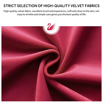 Chaise de salle à manger capitonnée en velours avec pieds en bois massif, lot de 6