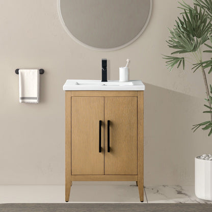 Meuble-lavabo simple Vanity Art 20, 24 ou 30 avec dessus en céramique
