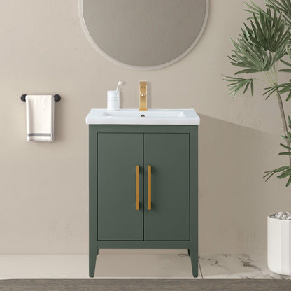 Meuble-lavabo simple Vanity Art 20, 24 ou 30 avec dessus en céramique