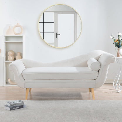 Chaise longue vintage avec accoudoirs en volutes par Christopher Knight Home