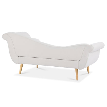 Chaise longue vintage avec accoudoirs en volutes par Christopher Knight Home