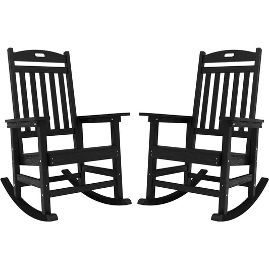 Chaise à bascule d'extérieur toutes saisons WINSOON, lot de 2