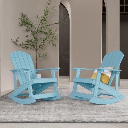 Chaise à bascule d'extérieur toutes saisons WINSOON, lot de 2