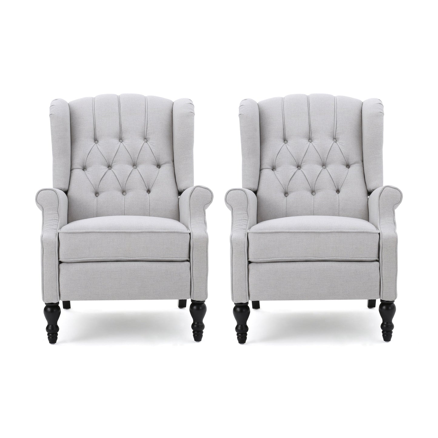 Fauteuils inclinables en tissu capitonné Walter (lot de 2) par Christopher Knight Home