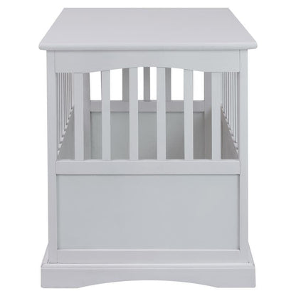 Table d'appoint en bois blanc pour cage pour animaux de compagnie avec porte verrouillable