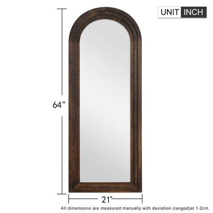 Miroir mural en bois de style échelle - 64 x 21 cm