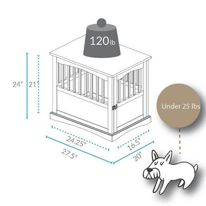 Table d'appoint en bois pour cage pour animaux de compagnie avec porte verrouillable